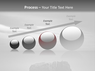 A Black And White Photo Of A Rock In The Ocean PowerPoint Template