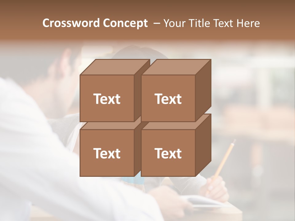 A Woman Sitting At A Desk With A Man PowerPoint Template