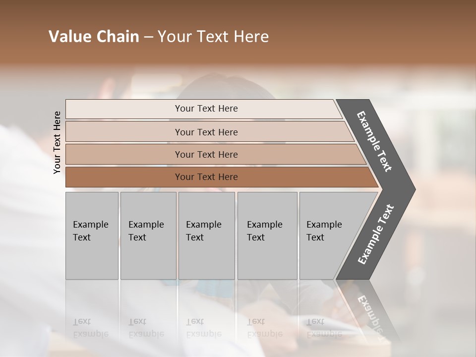 A Woman Sitting At A Desk With A Man PowerPoint Template