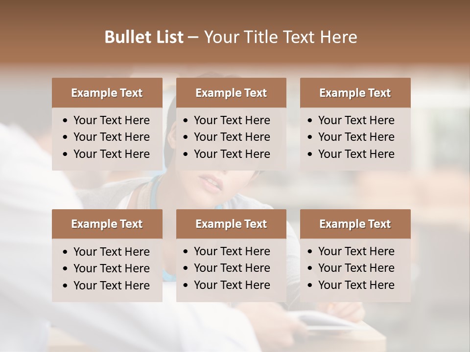 A Woman Sitting At A Desk With A Man PowerPoint Template