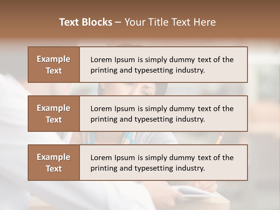 A Woman Sitting At A Desk With A Man PowerPoint Template