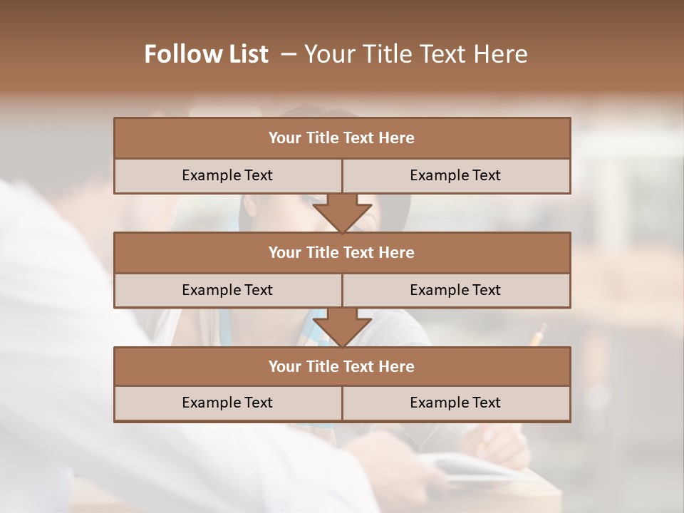 A Woman Sitting At A Desk With A Man PowerPoint Template