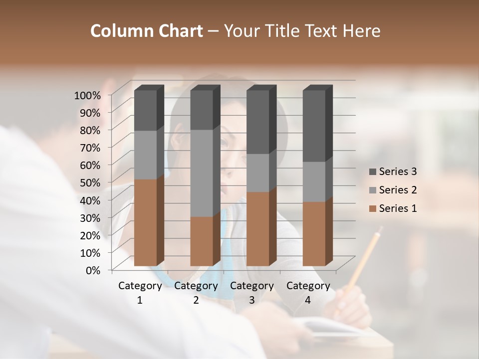 A Woman Sitting At A Desk With A Man PowerPoint Template