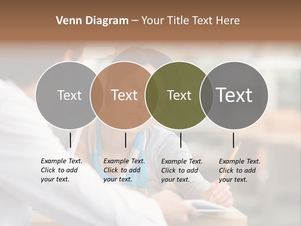 A Woman Sitting At A Desk With A Man PowerPoint Template