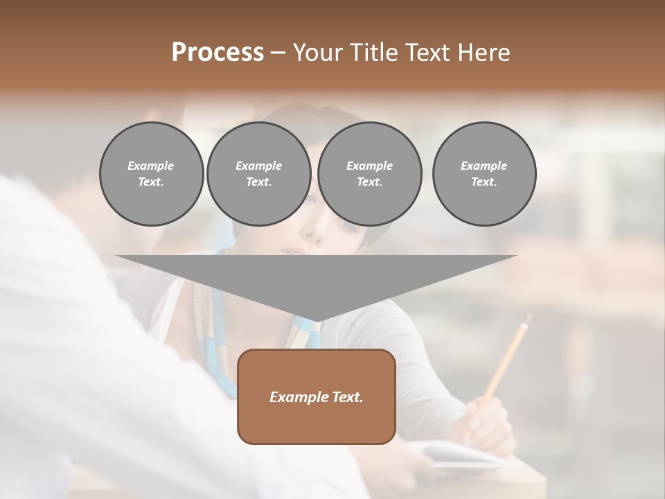 A Woman Sitting At A Desk With A Man PowerPoint Template