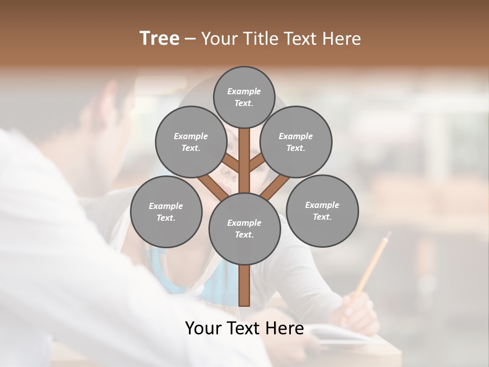 A Woman Sitting At A Desk With A Man PowerPoint Template