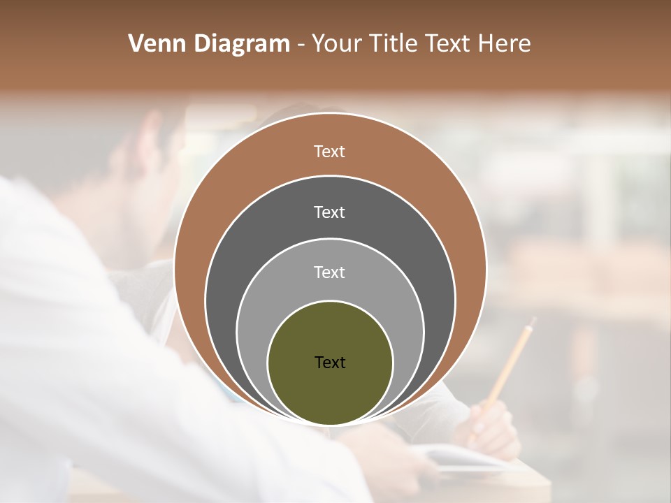 A Woman Sitting At A Desk With A Man PowerPoint Template