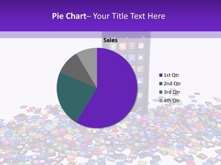 A Cell Phone Sitting On Top Of A Pile Of Colorful Cubes PowerPoint Template