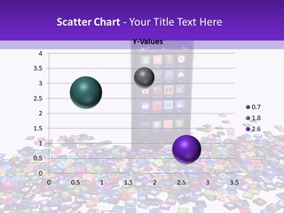 A Cell Phone Sitting On Top Of A Pile Of Colorful Cubes PowerPoint Template