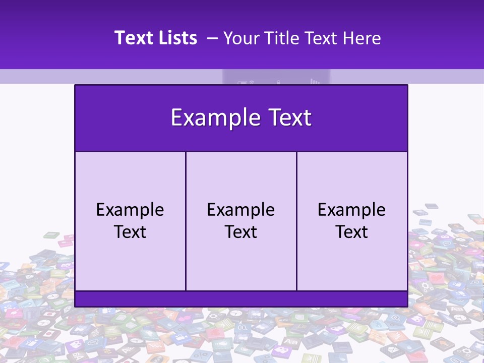 A Cell Phone Sitting On Top Of A Pile Of Colorful Cubes PowerPoint Template