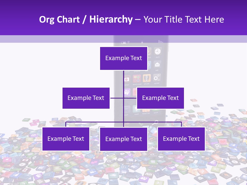A Cell Phone Sitting On Top Of A Pile Of Colorful Cubes PowerPoint Template