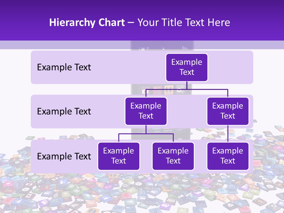 A Cell Phone Sitting On Top Of A Pile Of Colorful Cubes PowerPoint Template