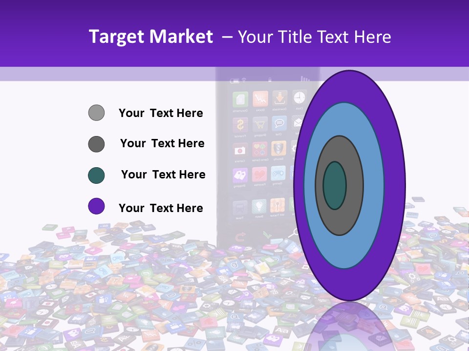 A Cell Phone Sitting On Top Of A Pile Of Colorful Cubes PowerPoint Template