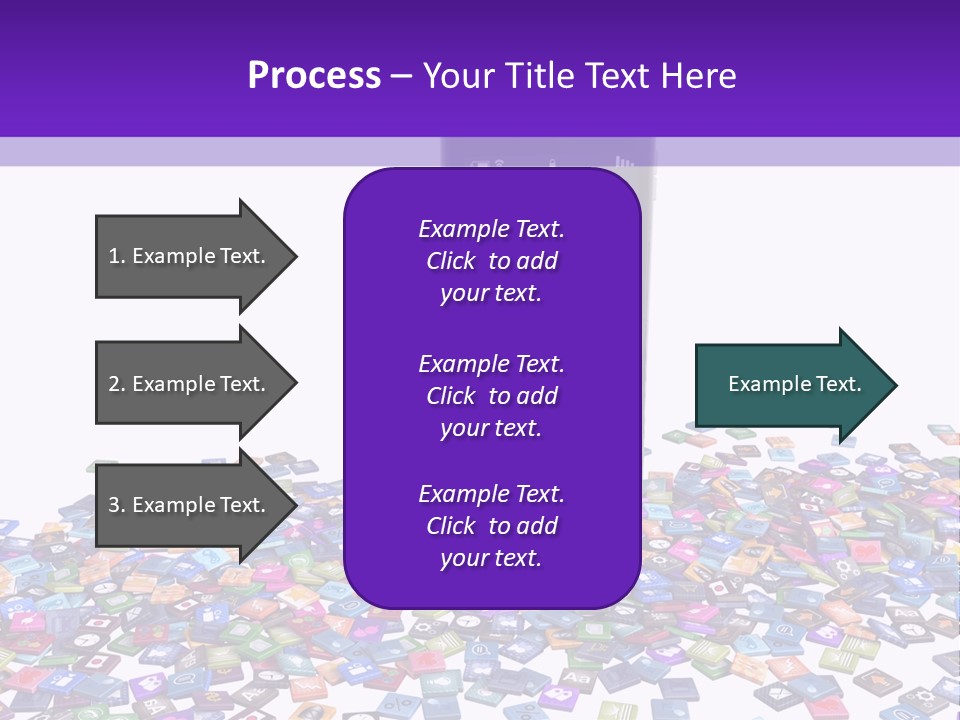 A Cell Phone Sitting On Top Of A Pile Of Colorful Cubes PowerPoint Template