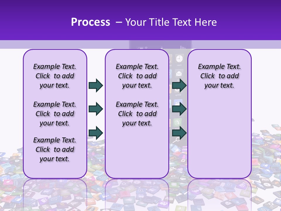 A Cell Phone Sitting On Top Of A Pile Of Colorful Cubes PowerPoint Template