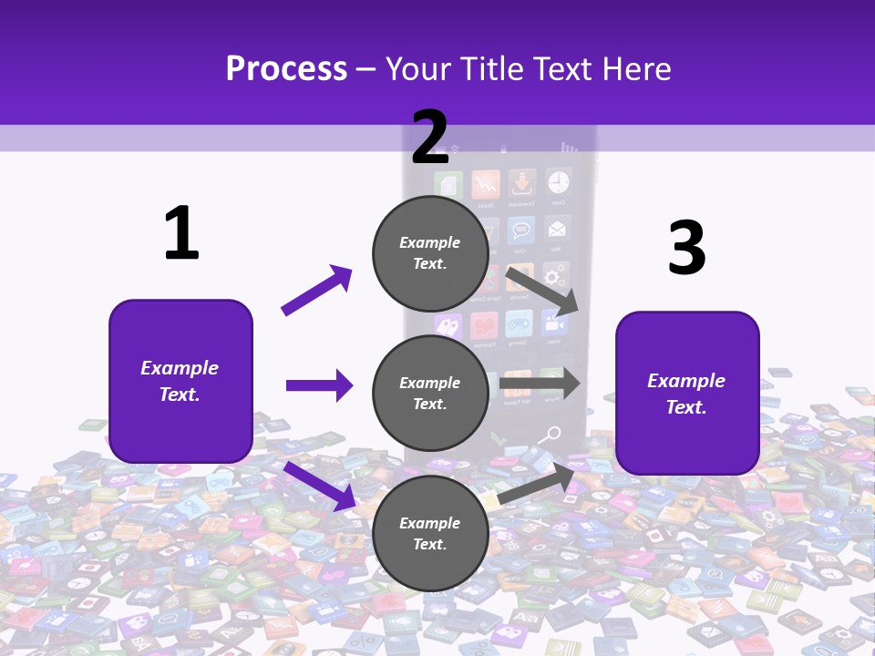 A Cell Phone Sitting On Top Of A Pile Of Colorful Cubes PowerPoint Template