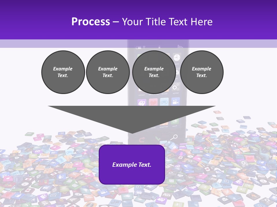 A Cell Phone Sitting On Top Of A Pile Of Colorful Cubes PowerPoint Template
