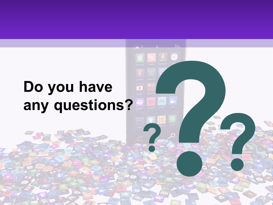 A Cell Phone Sitting On Top Of A Pile Of Colorful Cubes PowerPoint Template