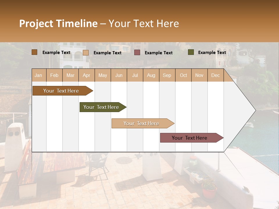 A View Of A Harbor With Boats In The Water PowerPoint Template
