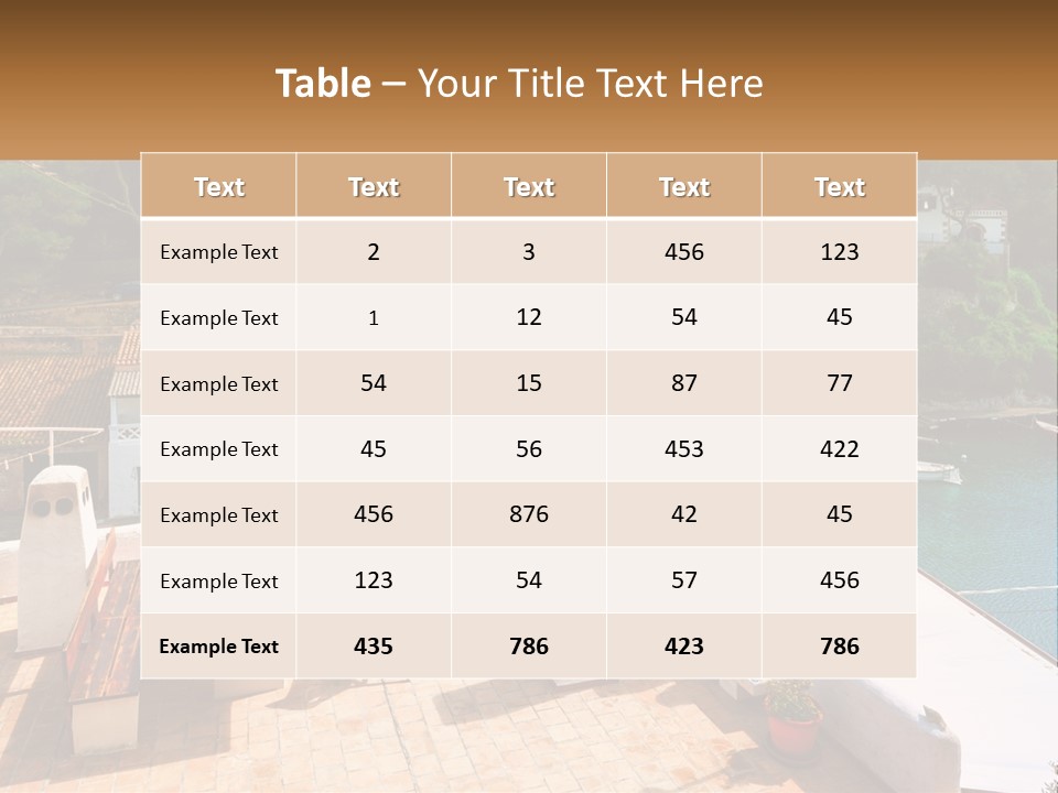 A View Of A Harbor With Boats In The Water PowerPoint Template