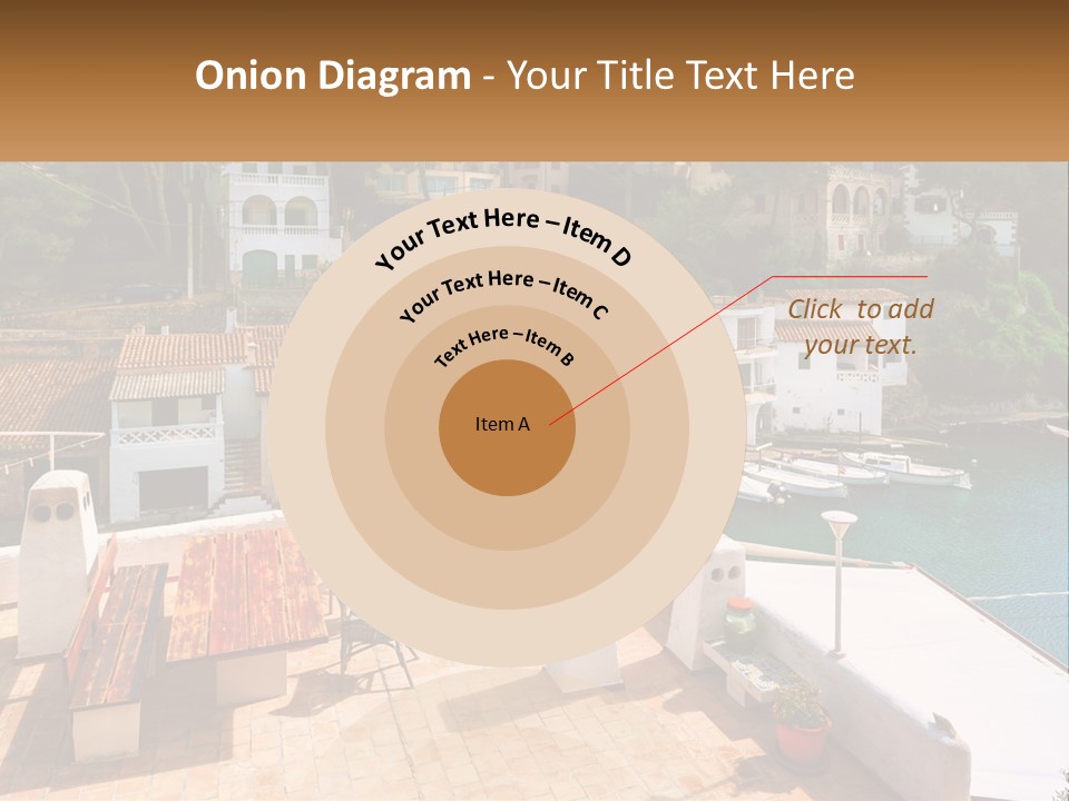 A View Of A Harbor With Boats In The Water PowerPoint Template