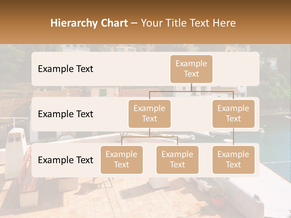 A View Of A Harbor With Boats In The Water PowerPoint Template