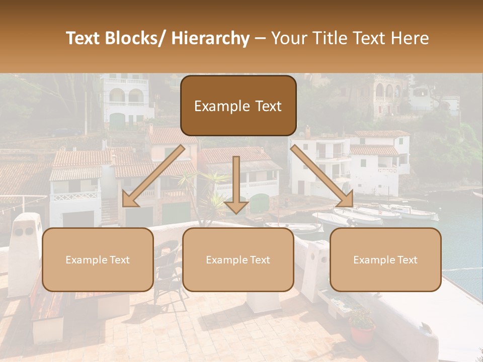A View Of A Harbor With Boats In The Water PowerPoint Template