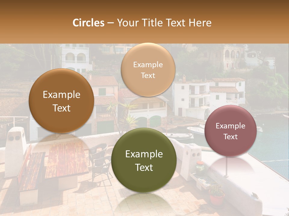 A View Of A Harbor With Boats In The Water PowerPoint Template