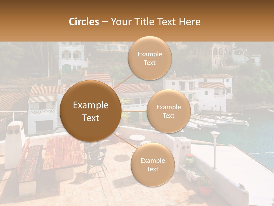 A View Of A Harbor With Boats In The Water PowerPoint Template