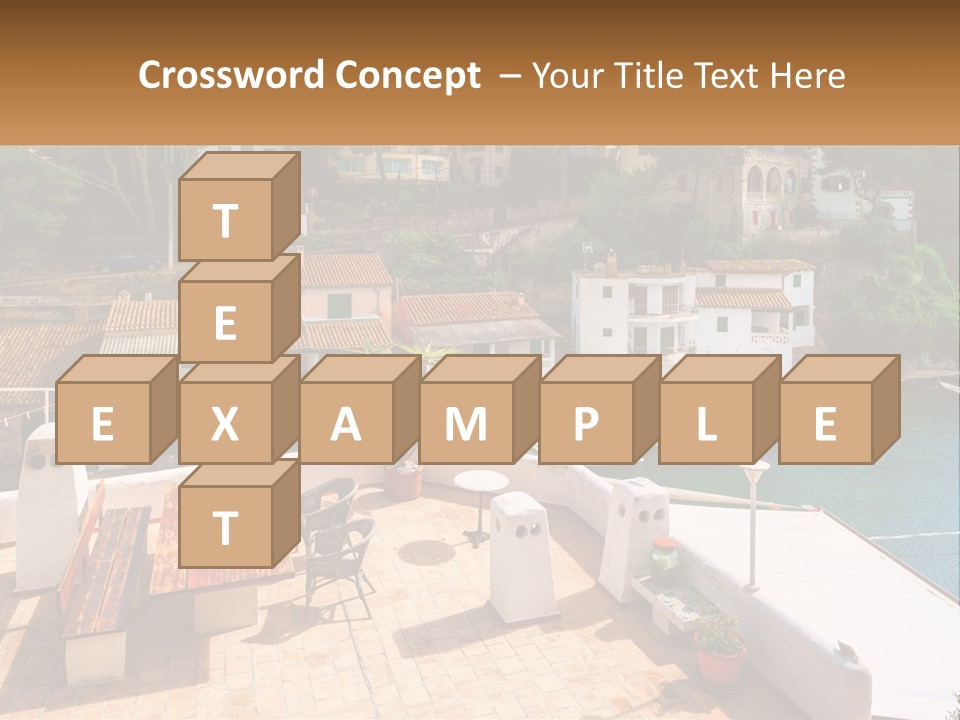 A View Of A Harbor With Boats In The Water PowerPoint Template