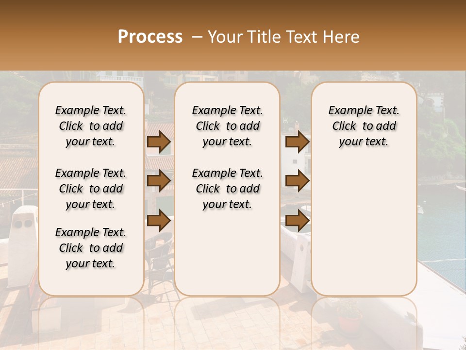 A View Of A Harbor With Boats In The Water PowerPoint Template
