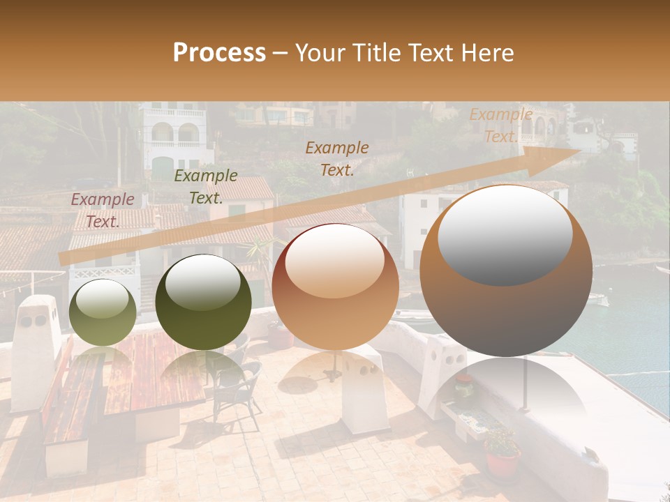 A View Of A Harbor With Boats In The Water PowerPoint Template