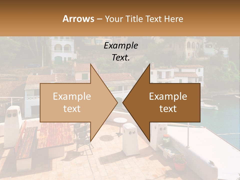 A View Of A Harbor With Boats In The Water PowerPoint Template