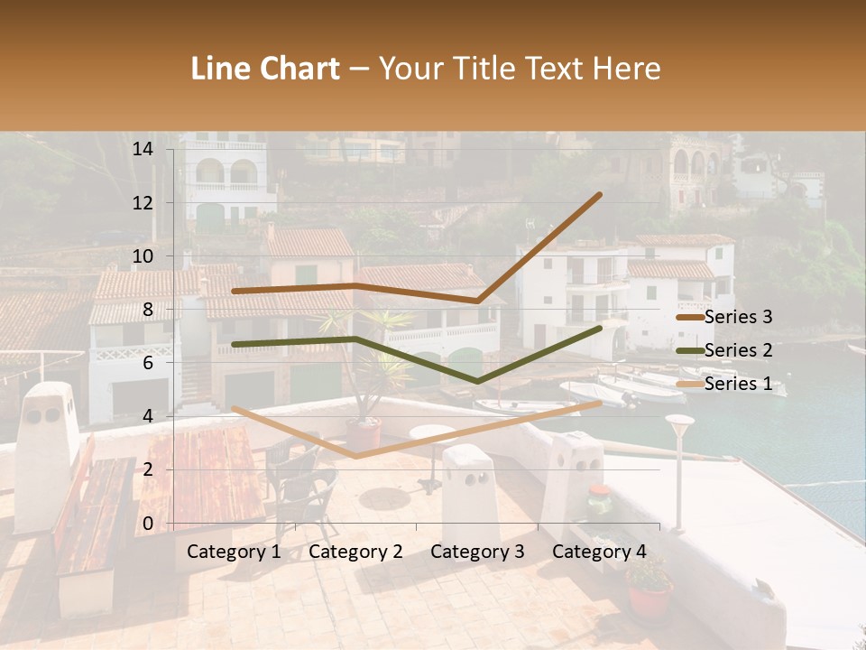 A View Of A Harbor With Boats In The Water PowerPoint Template