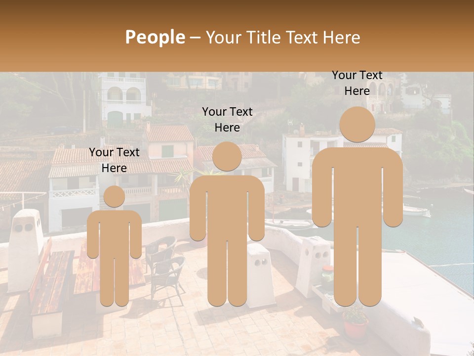 A View Of A Harbor With Boats In The Water PowerPoint Template