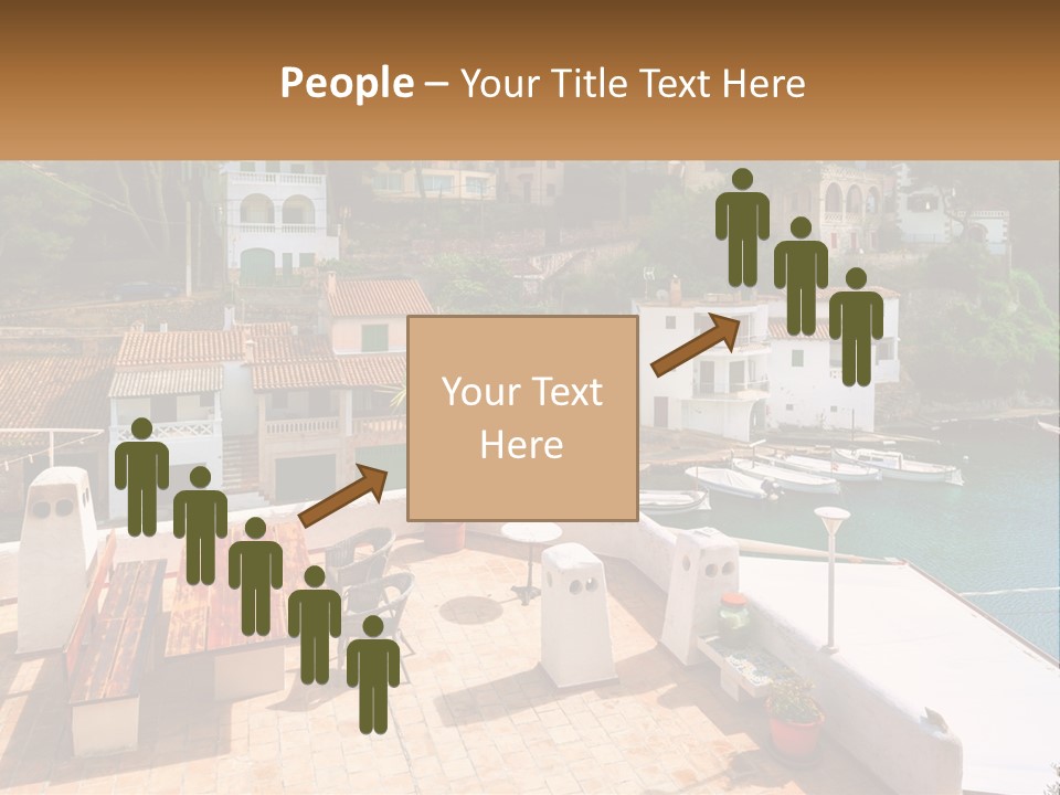 A View Of A Harbor With Boats In The Water PowerPoint Template