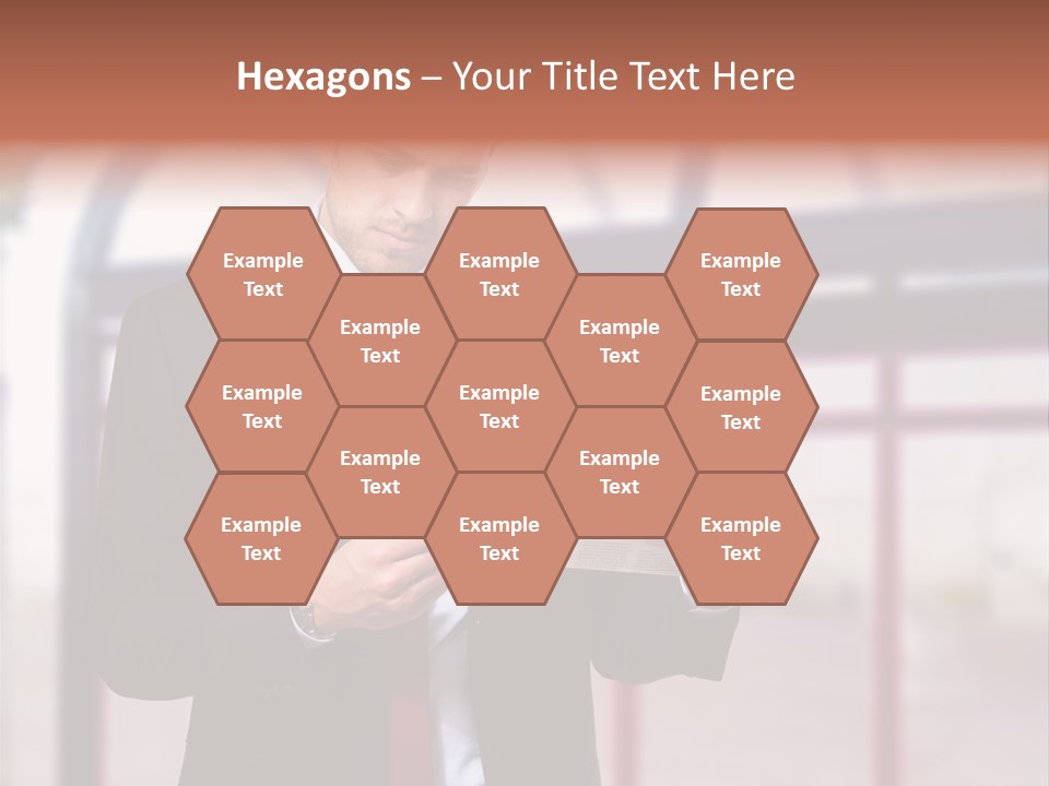 A Man In A Suit Reading A Newspaper PowerPoint Template