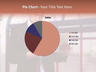 A Man In A Suit Reading A Newspaper PowerPoint Template