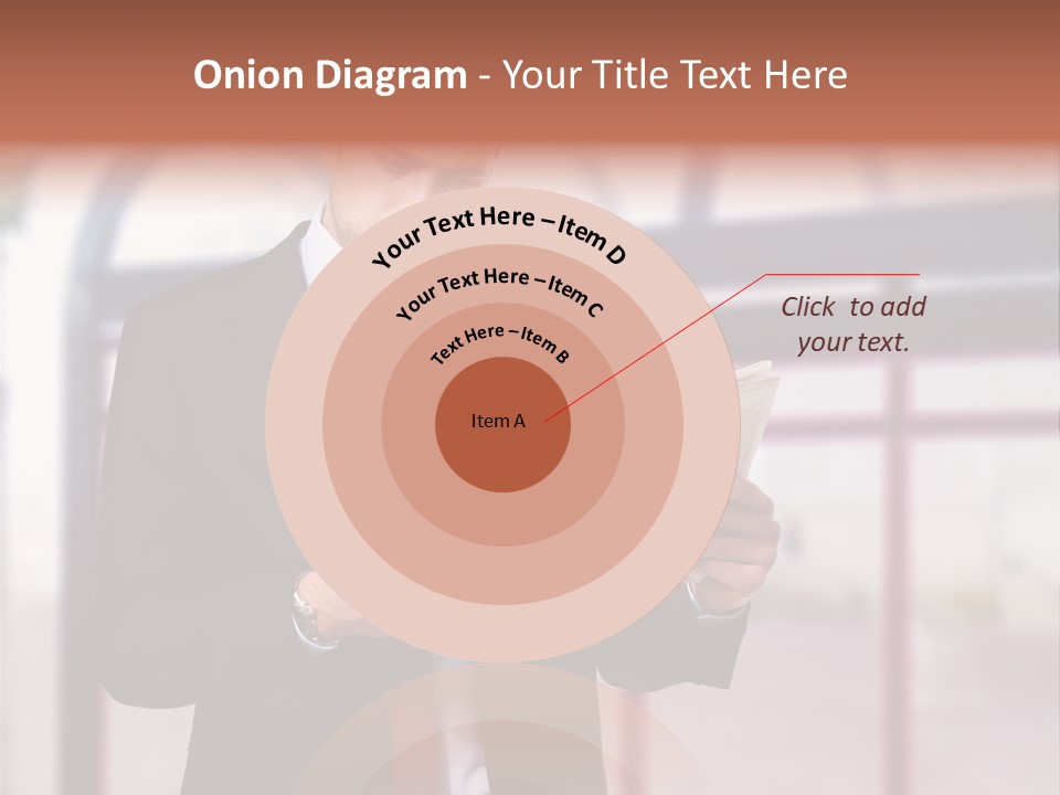 A Man In A Suit Reading A Newspaper PowerPoint Template