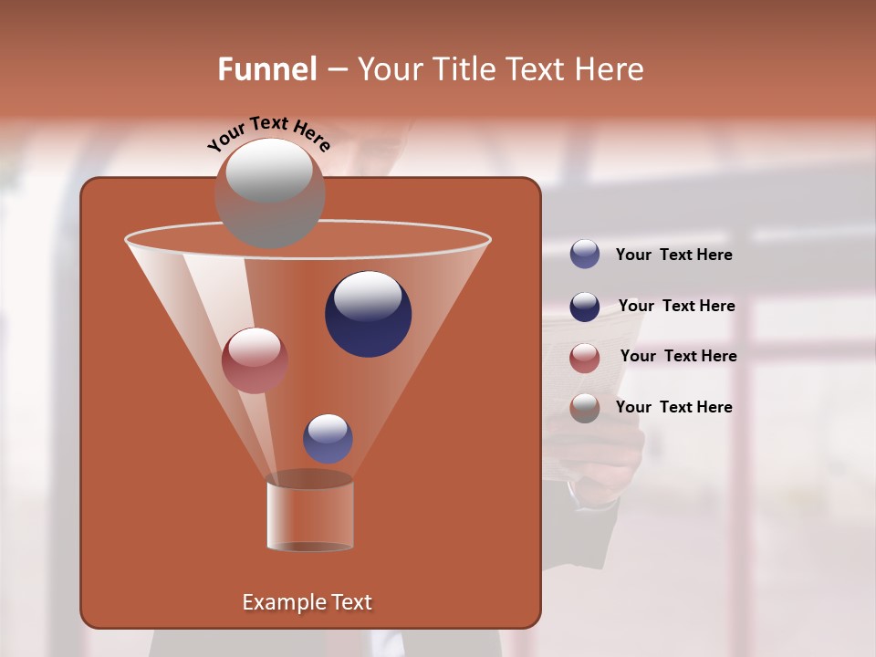 A Man In A Suit Reading A Newspaper PowerPoint Template
