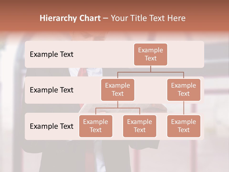 A Man In A Suit Reading A Newspaper PowerPoint Template