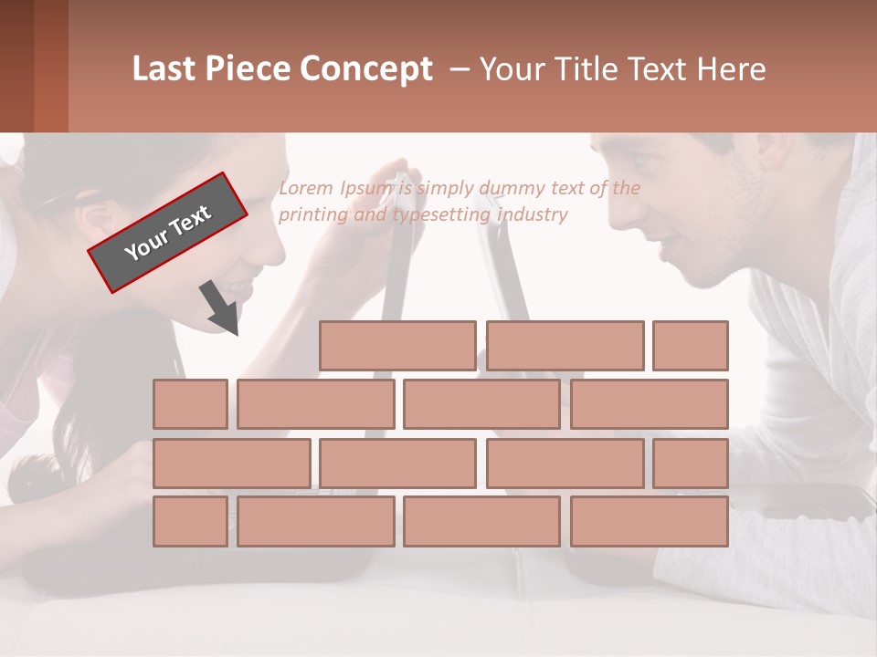 A Man And Woman Looking At A Laptop Screen PowerPoint Template