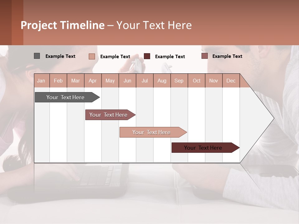 A Man And Woman Looking At A Laptop Screen PowerPoint Template
