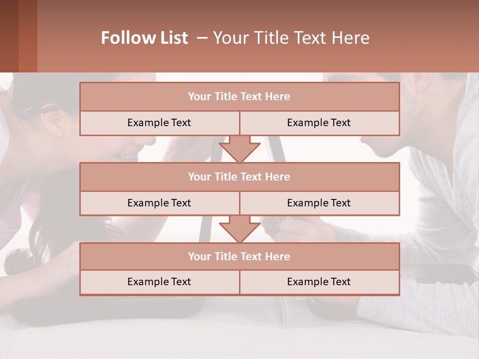 A Man And Woman Looking At A Laptop Screen PowerPoint Template