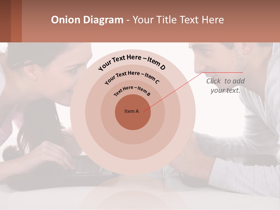 A Man And Woman Looking At A Laptop Screen PowerPoint Template