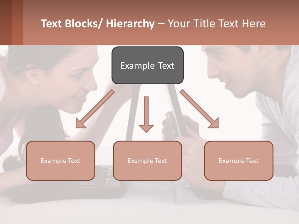 A Man And Woman Looking At A Laptop Screen PowerPoint Template