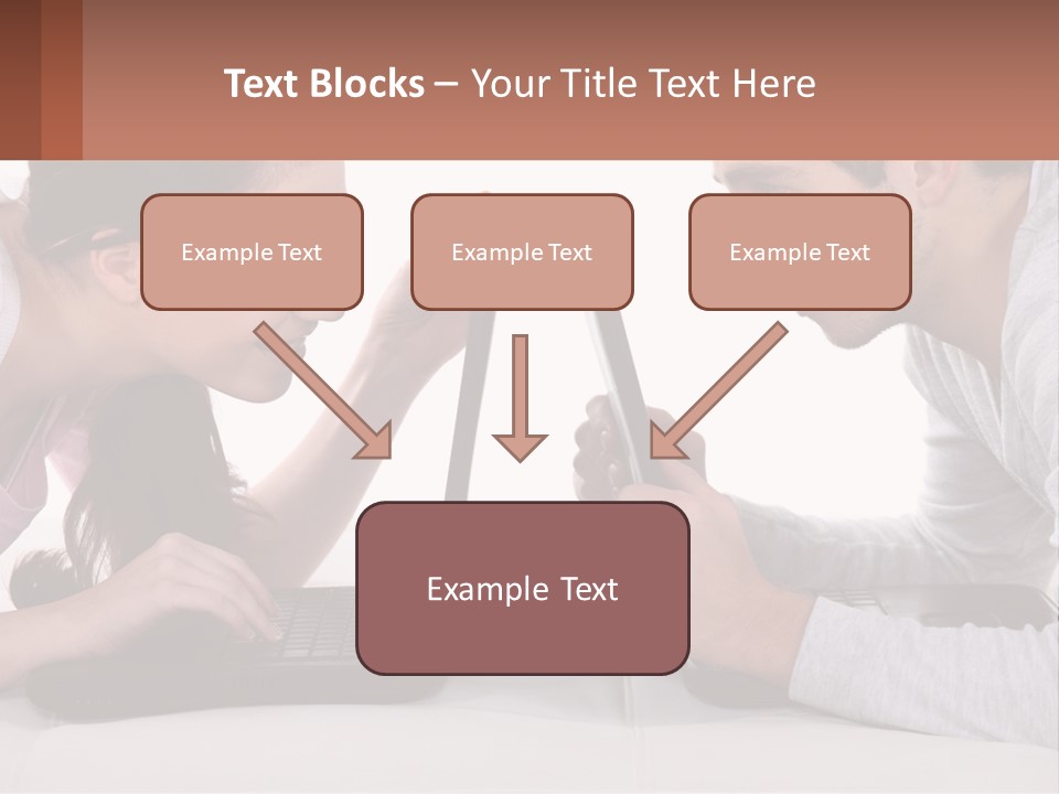 A Man And Woman Looking At A Laptop Screen PowerPoint Template