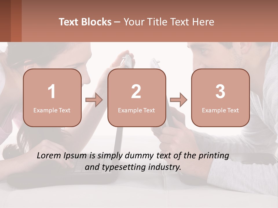 A Man And Woman Looking At A Laptop Screen PowerPoint Template
