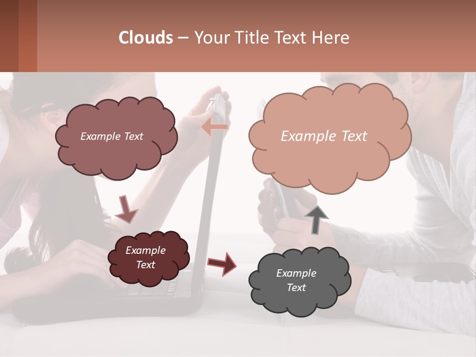 A Man And Woman Looking At A Laptop Screen PowerPoint Template