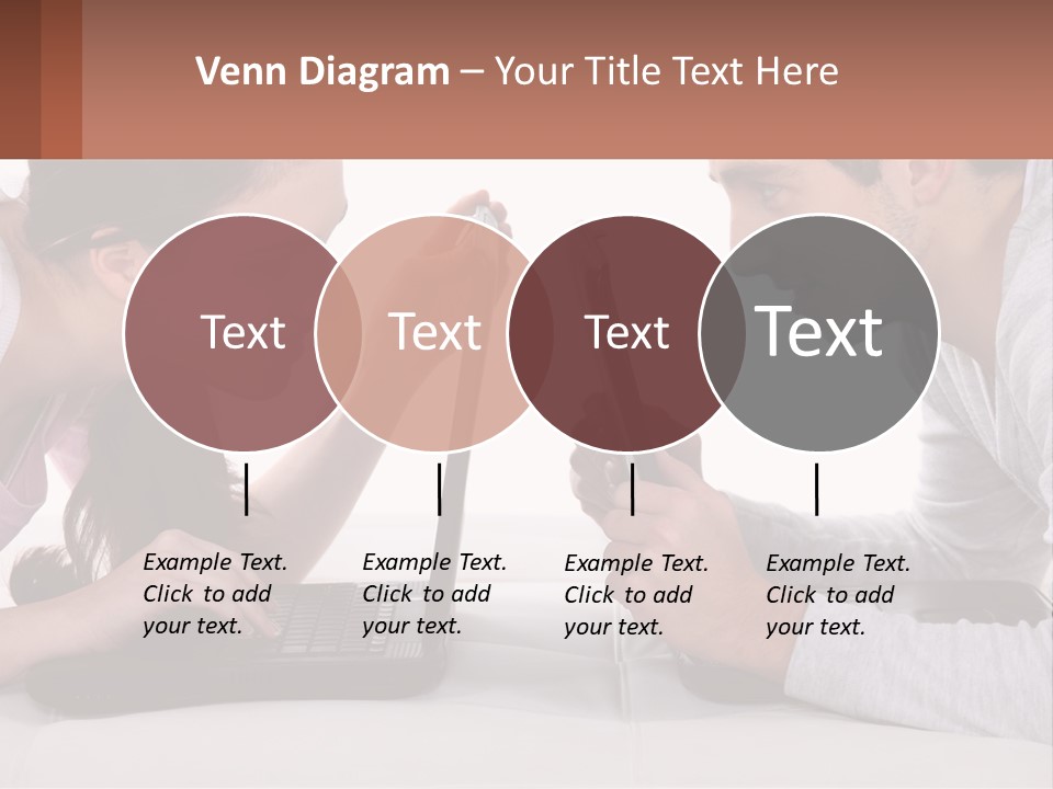 A Man And Woman Looking At A Laptop Screen PowerPoint Template